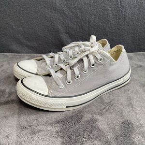 Converse Chuck Taylor All Star Ox Low Gray White Sneakers 147137F Women 9 Men 7